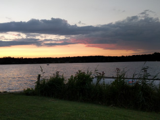 Sonnenuntergang am Kahler Campingsee