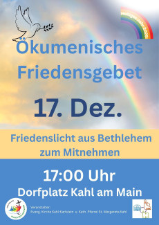 Bild eines Himmels mit Regenbogen und Einladungstexten