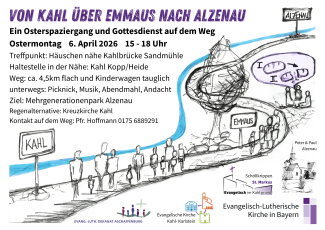 Ostermontag 2026, Bild eines Weges mit Infotext
