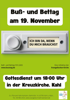 Ein Klingelknopf mit der Beschriftung "Ich bin da, wenn du mich brauchst"